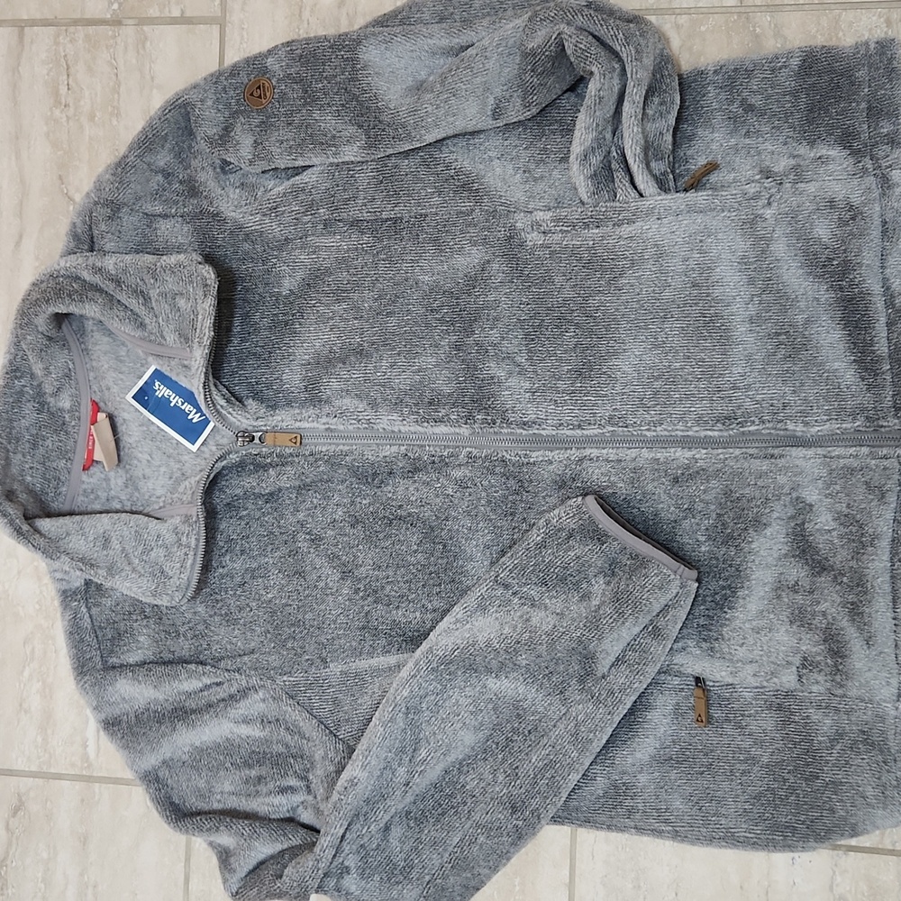 NEW Gerry Fleece Jacket Women's Sz Large Gray Silver Full Zip